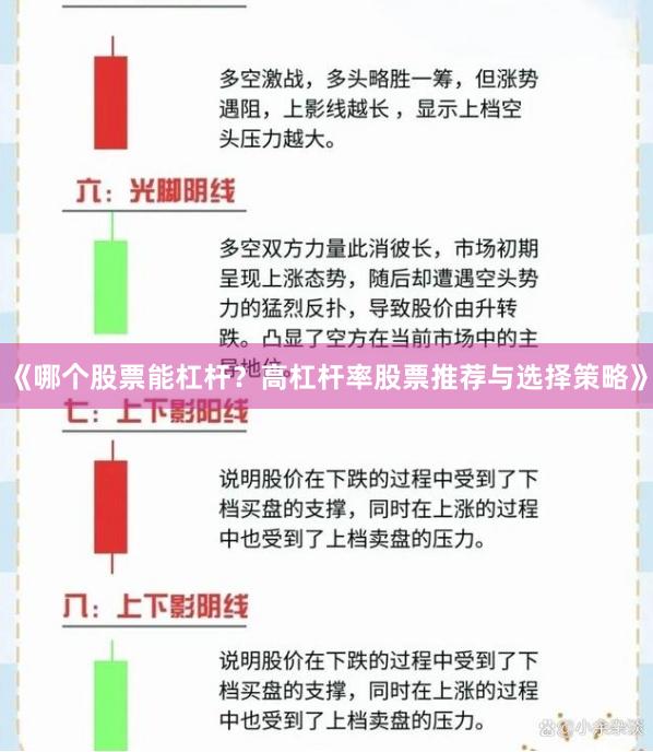 《哪个股票能杠杆？高杠杆率股票推荐与选择策略》